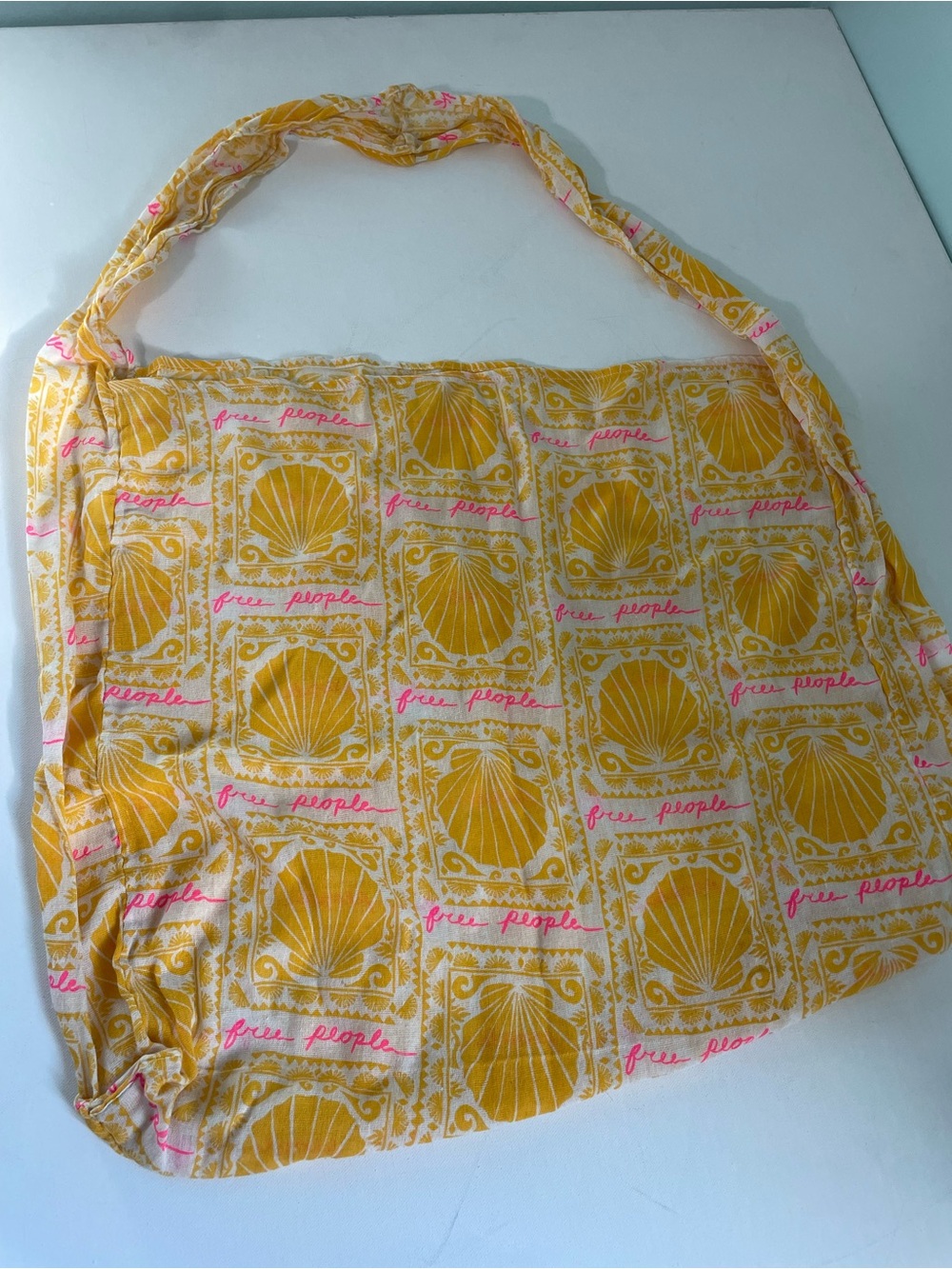 Free People Linen Reusable Shopping Tote Bags NWOT